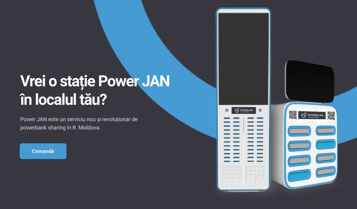 POWER JAN | Serviciu revoluționar de baterii externe sharing în România